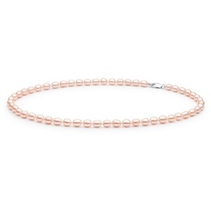 Colier perle naturale roz piersica 45 cm si argint DiAmanti FCL365_P-G (Argint 925‰ 0,65 g.)